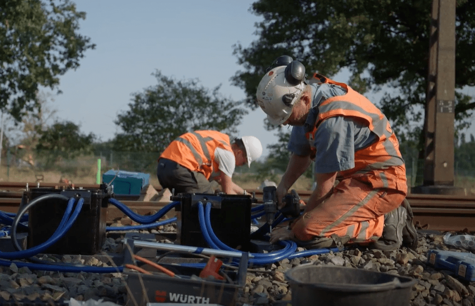 Veiligheid werken op het spoor